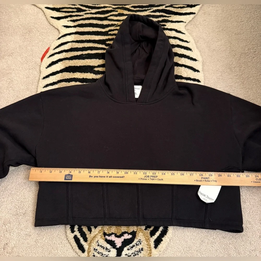Social Tourist Crop Corset Detail Sweater Black XXL NWT - Picture 8 of 10